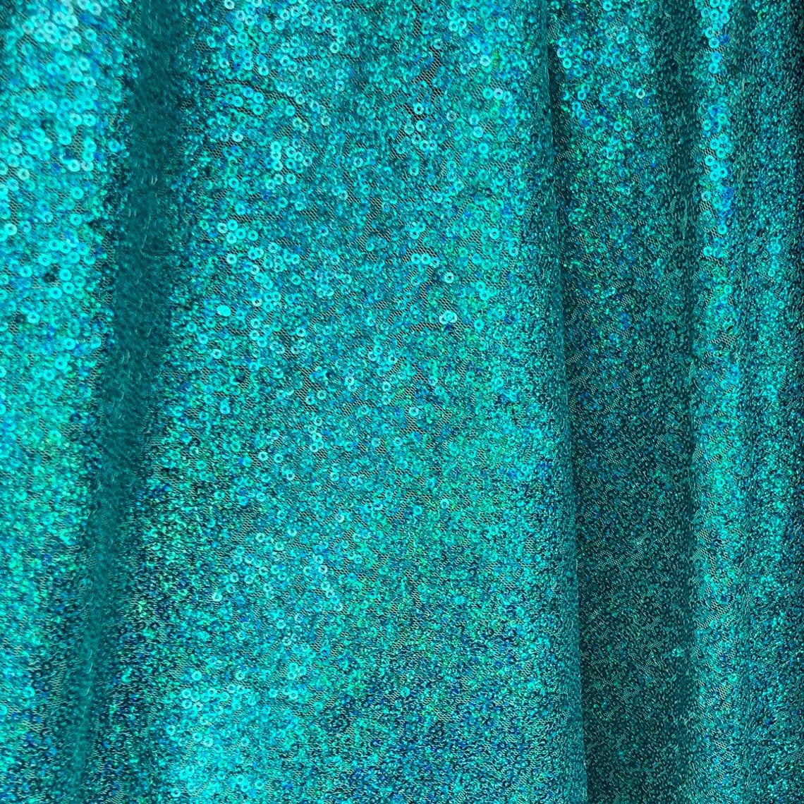 Gold Big Dot Large Paillette Sequin on Mesh Fabric